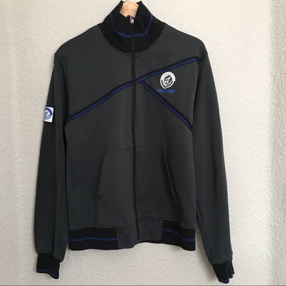 ✖️SOLD✖️Volcom Mens Full Zip Grey Track Jacket - Picture 1 of 8